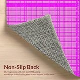 Ultra Soft Area Rug, Non Slip, Stain Resistant, Washable Area Rugs for Living Room, Bedroom, Chic Playful Color Splash Pattern(Purple)