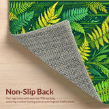 Ultra Soft Area Rug, Non Slip, Stain Resistant, Washable Area Rugs for Living Room, Bedroom, Bright Cheerful Organic Patterns(Green)