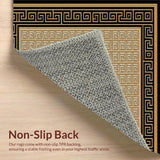 Ultra Soft Area Rug, Non Slip, Stain Resistant, Washable Area Rugs for Living Room, Bedroom, Elegant Classic Lattice Pattern(Gold)