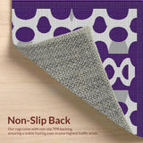 Ultra Soft Area Rug, Non Slip, Stain Resistant, Washable Area Rugs for Living Room, Bedroom, Trendy Minimalist Patterned Appeal(Purple)