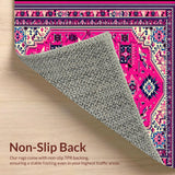 Ultra Soft Area Rug, Non Slip, Stain Resistant, Washable Area Rugs for Living Room, Bedroom, Funky Western Charm Rug(Pink)