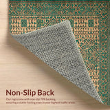 Ultra Soft Area Rug, Non Slip, Stain Resistant, Washable Area Rugs for Living Room, Bedroom, Rustic Modern Trellis Aesthetic(Beige)