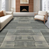 Ultra Soft Area Rug, Non Slip, Stain Resistant, Washable Area Rugs for Living Room, Bedroom, Chic Monochrome Fish Bone Print(Gray)