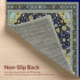 Chic Distressed Floral Motif(Blue)