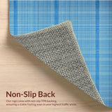 Ultra Soft Area Rug, Non Slip, Stain Resistant, Washable Area Rugs for Living Room, Bedroom, Chic Textured Modern Appeal(Blue)