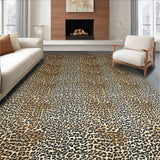 Ultra Soft Area Rug, Non Slip, Stain Resistant, Washable Area Rugs for Living Room, Bedroom, Vibrant Neutral Toned Patterns(Brown)