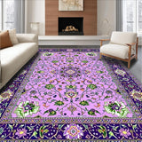 Ultra Soft Area Rug, Non Slip, Stain Resistant, Washable Area Rugs for Living Room, Bedroom, Whimsical Lush Botanical Patterns(Purple)