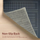 Ultra Soft Area Rug, Non Slip, Stain Resistant, Washable Area Rugs for Living Room, Bedroom, Rustic Gray Trellis Inspired Motif(Gray)