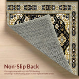 Black and Beige with Luxurious Oriental Medallion Geometric Details(Black)