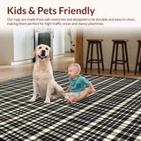 Elegant Black Beige Tiled Arrangement(Black)