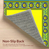 Ultra Soft Area Rug, Non Slip, Stain Resistant, Washable Area Rugs for Living Room, Bedroom, Whimsical Geometric Light Pattern(Yellow)