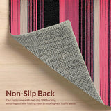 Ultra Soft Area Rug, Non Slip, Stain Resistant, Washable Area Rugs for Living Room, Bedroom, Chic Modern Tiled Patterned Rug(Pink)