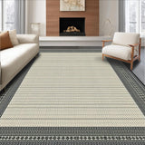 Ultra Soft Area Rug, Non Slip, Stain Resistant, Washable Area Rugs for Living Room, Bedroom, Chic Tiled Geometric Elegance(Beige)