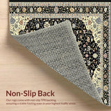 Vintage Inspired Black and Beige Area(Black)