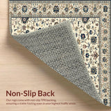 Ultra Soft Area Rug, Non Slip, Stain Resistant, Washable Area Rugs for Living Room, Bedroom, Dynamic Greenery Patterned Accent(Beige)