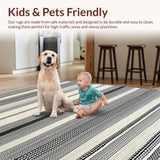 Contemporary Neutral Striped Elegance(Black)