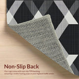 Ultra Soft Area Rug, Non Slip, Stain Resistant, Washable Area Rugs for Living Room, Bedroom, Modern Abstract Geometric Style(Gray)