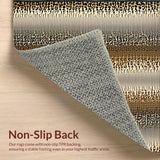Ultra Soft Area Rug, Non Slip, Stain Resistant, Washable Area Rugs for Living Room, Bedroom, Elegant Animal Print Beige Brown Viscose Touch Design(Brown)
