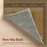 Ultra Soft Area Rug, Non Slip, Stain Resistant, Washable Area Rugs for Living Room, Bedroom, Trendy Urban Safari Inspired Look(Orange)