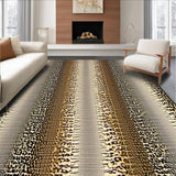 Ultra Soft Area Rug, Non Slip, Stain Resistant, Washable Area Rugs for Living Room, Bedroom, Elegant Animal Print Beige Brown Viscose Touch Design(Brown)