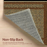 Ultra Soft Area Rug, Non Slip, Stain Resistant, Washable Area Rugs for Living Room, Bedroom, Rustic Safari Inspired Look(Beige)