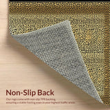 Ultra Soft Area Rug, Non Slip, Stain Resistant, Washable Area Rugs for Living Room, Bedroom, Stylish Monochrome Leopard Embrace(Beige)