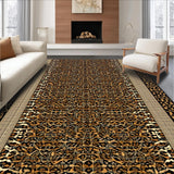 Ultra Soft Area Rug, Non Slip, Stain Resistant, Washable Area Rugs for Living Room, Bedroom, Elegant Brown Animal Print Style(Brown)