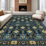 Ultra Soft Area Rug, Non Slip, Stain Resistant, Washable Area Rugs for Living Room, Bedroom, Abstract Wavy Design for(Blue)