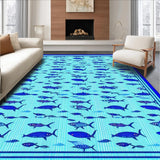 Carefree Underwater Scene Art(Blue)