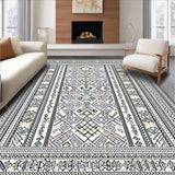 Ultra Soft Area Rug, Non Slip, Stain Resistant, Washable Area Rugs for Living Room, Bedroom, Luxurious Minimalist Graphic Composition(White)