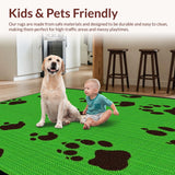 Lively Print Featuring Forest Fauna(Green)