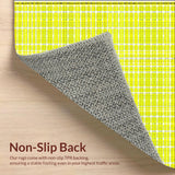 Ultra Soft Area Rug, Non Slip, Stain Resistant, Washable Area Rugs for Living Room, Bedroom, Bright Cheerful Textured Surface(Yellow)