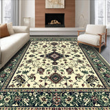Ultra Soft Area Rug, Non Slip, Stain Resistant, Washable Area Rugs for Living Room, Bedroom, Distressed Vintage Neutral Living Room Area Rug(Ivory)