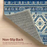 Ultra Soft Area Rug, Non Slip, Stain Resistant, Washable Area Rugs for Living Room, Bedroom, Modern Denim Home Office High-Traffic Area Rug(Blue)