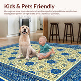 Ultra Soft Area Rug, Non Slip, Stain Resistant, Washable Area Rugs for Living Room, Bedroom, Intricate Pattern Neutral Home Office Area Rug(Beige)