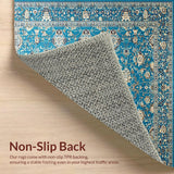 Rustic High Low Damask Aesthetic(Blue)