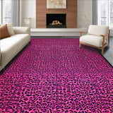 Ultra Soft Area Rug, Non Slip, Stain Resistant, Washable Area Rugs for Living Room, Bedroom, Stylish Black and White Zebra Flair(Pink)
