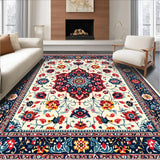 Ultra Soft Area Rug, Non Slip, Stain Resistant, Washable Area Rugs for Living Room, Bedroom, Pastel Eclectic Living Room Washable Area Rug(Red)