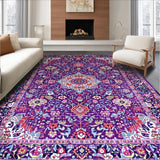 Ultra Soft Area Rug, Non Slip, Stain Resistant, Washable Area Rugs for Living Room, Bedroom, Eclectic Pastel Abstract Design(Purple)