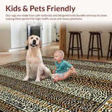 Ultra Soft Area Rug, Non Slip, Stain Resistant, Washable Area Rugs for Living Room, Bedroom, Charming Cartoon Animal Motif(Black)