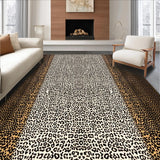 Ultra Soft Area Rug, Non Slip, Stain Resistant, Washable Area Rugs for Living Room, Bedroom, Sleek Modern Safari Style(Brown)