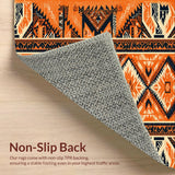 Ultra Soft Area Rug, Non Slip, Stain Resistant, Washable Area Rugs for Living Room, Bedroom, Boho Burnt Orange Living Room Stain-Resistant Rug(Orange)