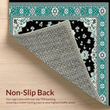 Geometric Black and Teal Motif(Black)