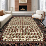 Ultra Soft Area Rug, Non Slip, Stain Resistant, Washable Area Rugs for Living Room, Bedroom, Lively Modern Floral Fusion(White)