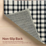 Ultra Soft Area Rug, Non Slip, Stain Resistant, Washable Area Rugs for Living Room, Bedroom, Versatile Indoor Outdoor Washable Jute Living Room Rug(Black)