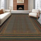 Ultra Soft Area Rug, Non Slip, Stain Resistant, Washable Area Rugs for Living Room, Bedroom, Stylish Cozy Farmhouse Motif(Gray)