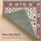 Ultra Soft Area Rug, Non Slip, Stain Resistant, Washable Area Rugs for Living Room, Bedroom, Boho Runner for Hallway and Entryway(Beige)