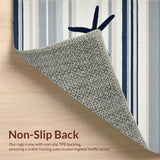 Artistic Grey and White Stripe Blend(Blue)