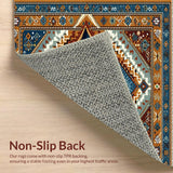 Ultra Soft Area Rug, Non Slip, Stain Resistant, Washable Area Rugs for Living Room, Bedroom, Traditional Cultural Motif Elegance(Brown)