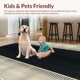 Ultra Soft Area Rug, Non Slip, Stain Resistant, Washable Area Rugs for Living Room, Bedroom, Elegant Rustic Cheetah Design(Beige)
